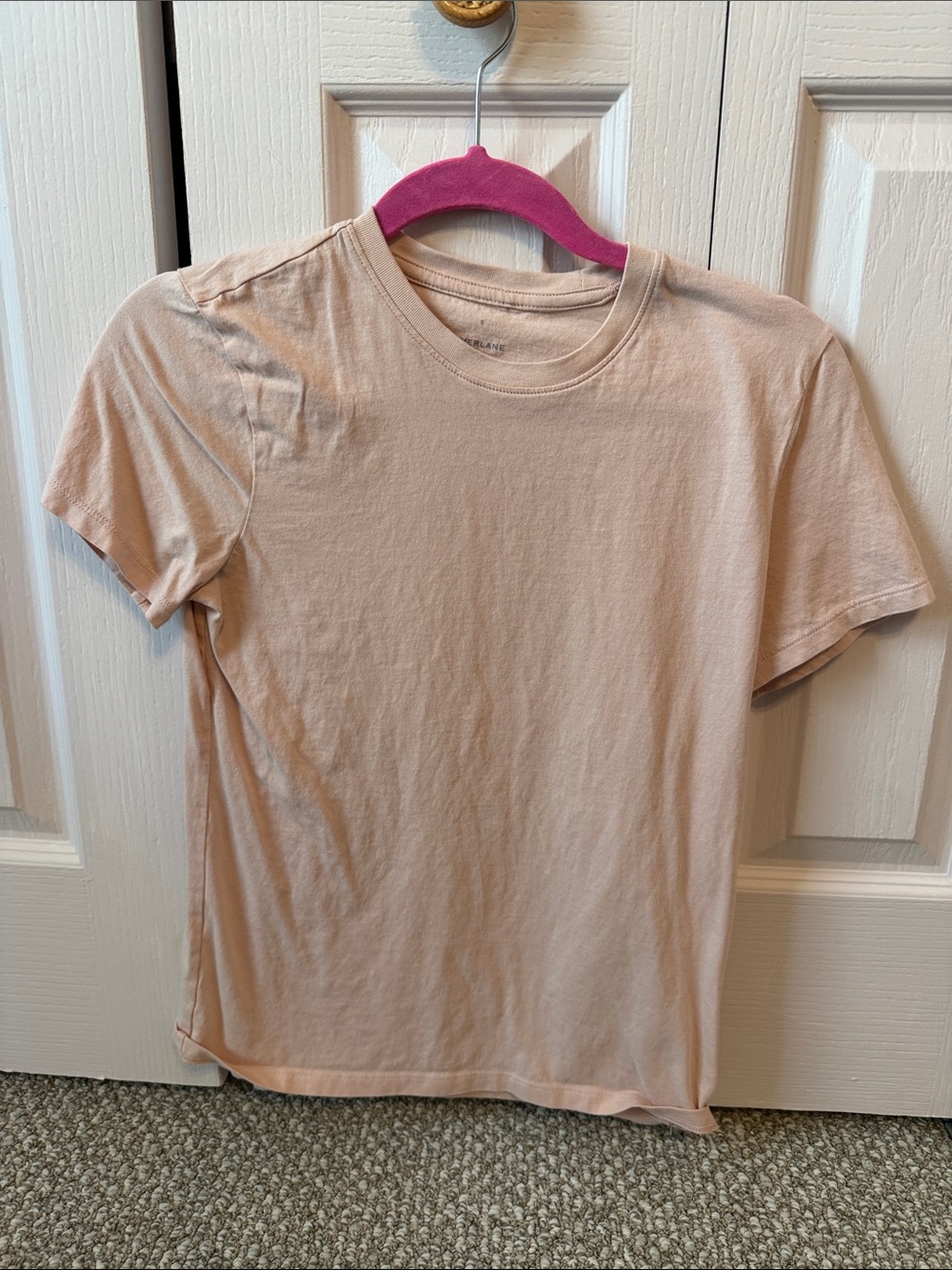 Everlane Soft Crew Tee in Light Pink